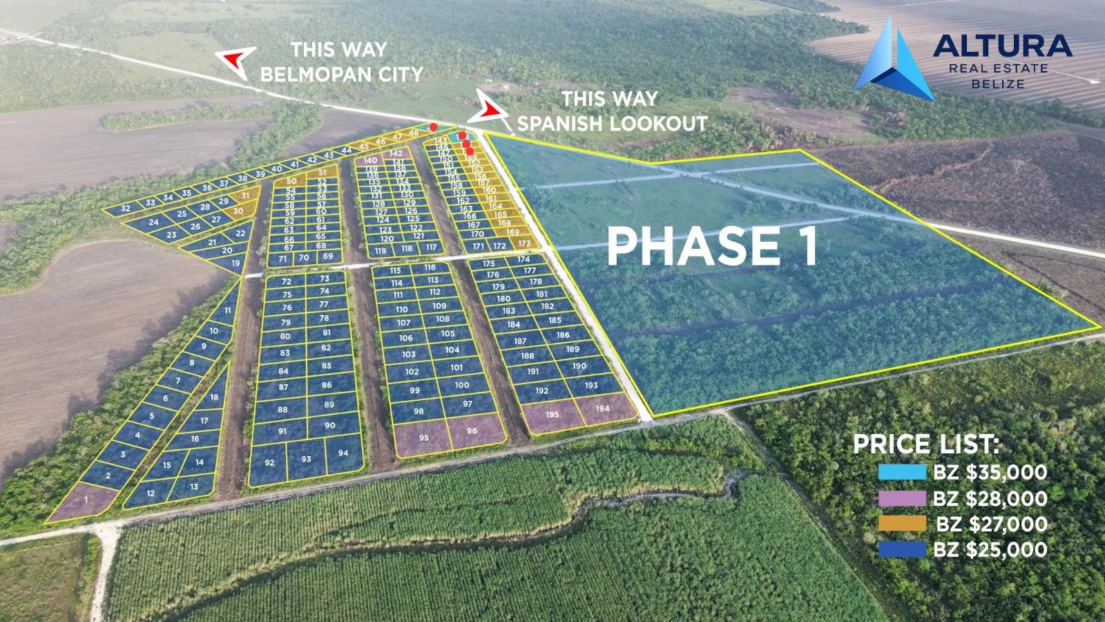 Phase 1 of Tranquility Residence from the air
